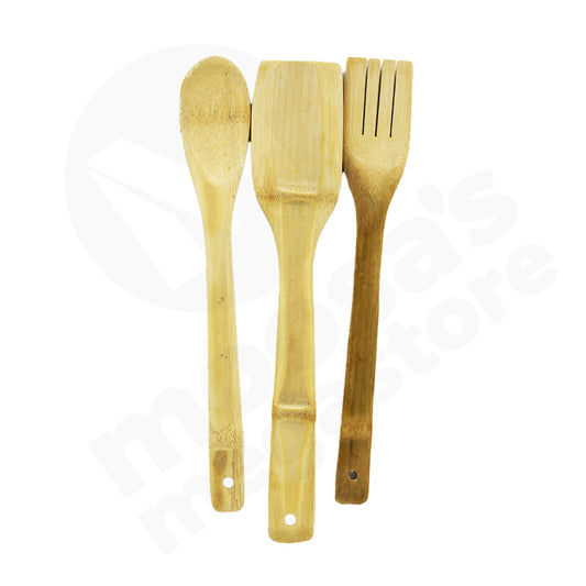 Spoon 3Pc Mixing Bamboo Poly Bag