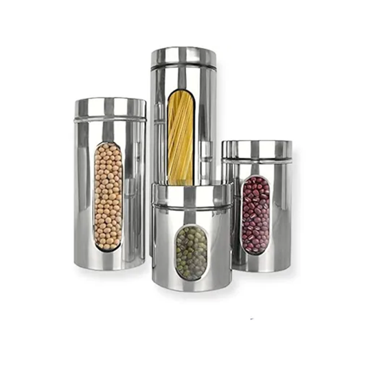 Canister  Set 4Pc Stainless Steel