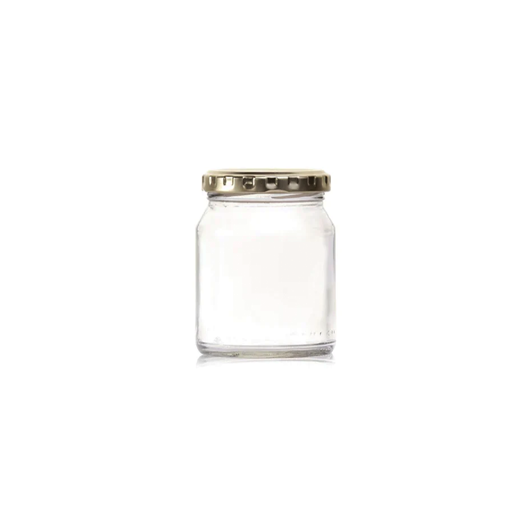 Jar 250Ml Farrago W/Gold Lid Consol