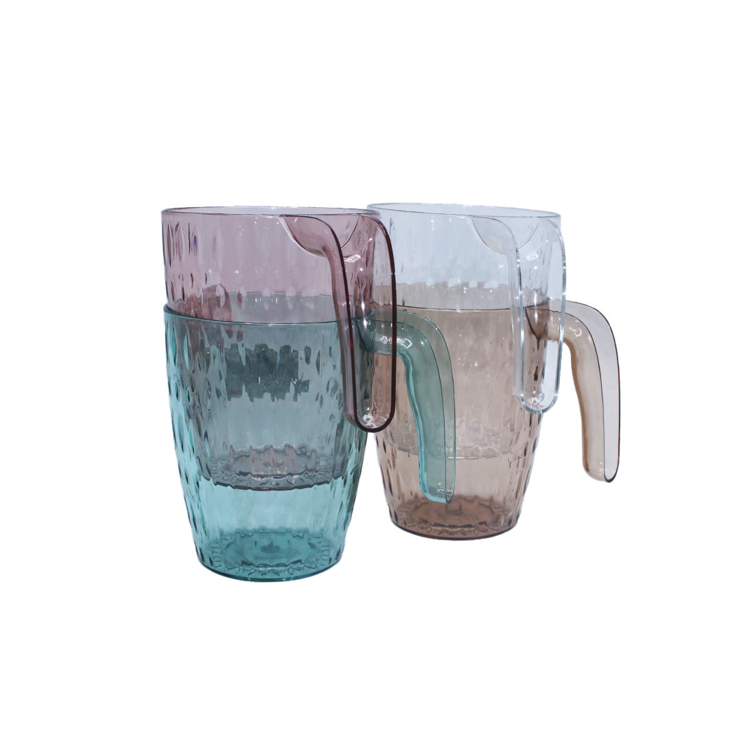 Mug 10X9Cm Embossed Tinted Plastic