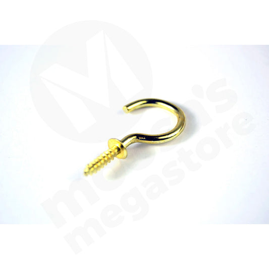 Cup Hooks 20Mm Brass 12Pc