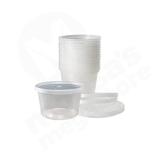 Tub 50Pc 90Ml With Lid Clear