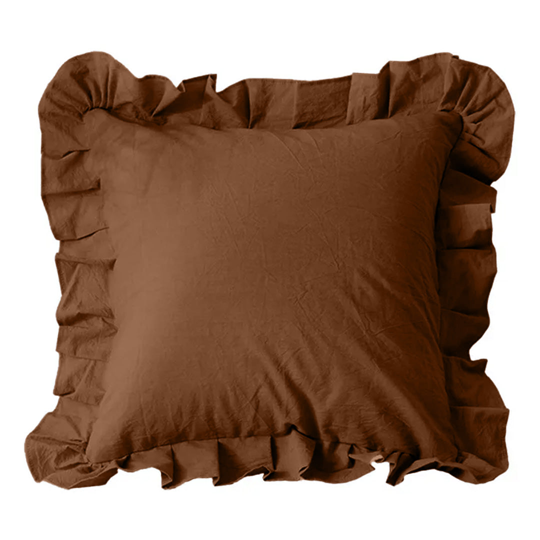 Pillow Case Chocolate Continental Frill