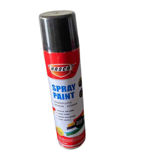 Spray Paint 300Ml Gloss Black Nasca