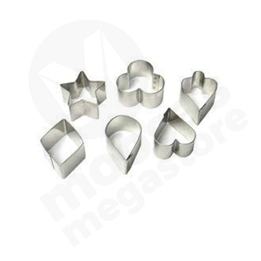 Biscuit Cutter 6Pc Medium Aluminium  In Container