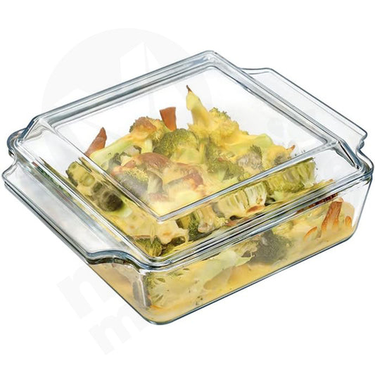 Casserole  1.5L With Lid Squar Tempered Glass 8017