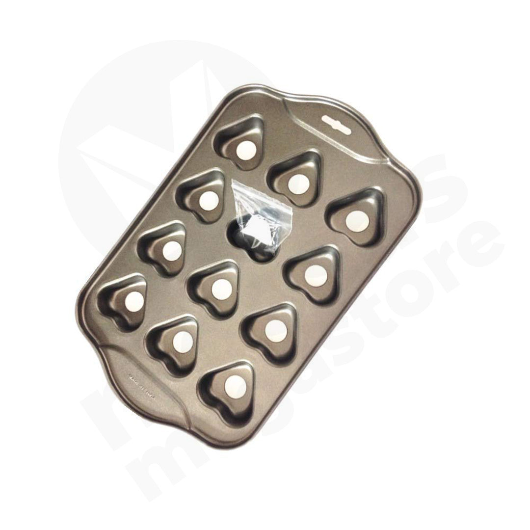 Bakeware 12Cup Mini Cheese Cake Pan Heart Shape