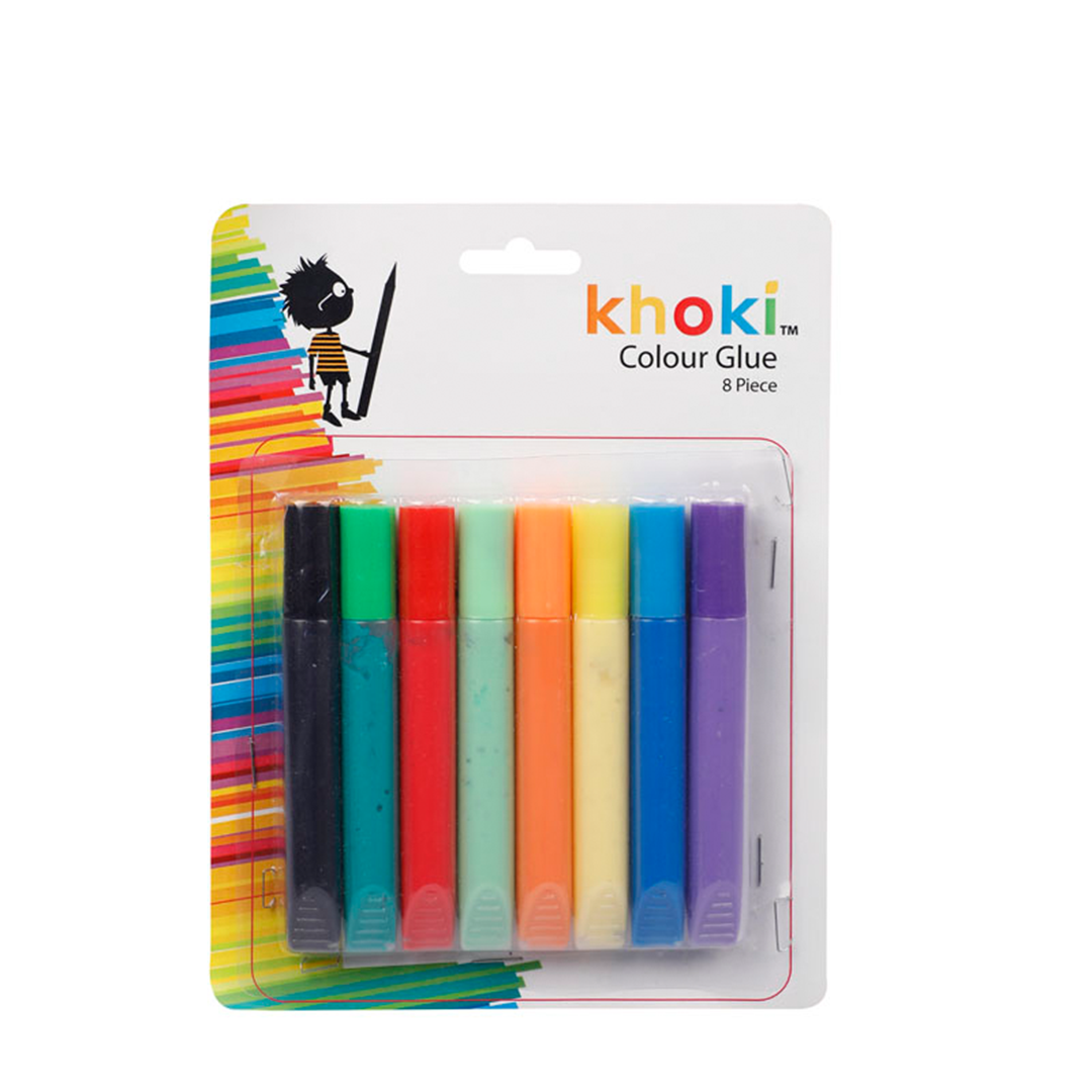 Art & Craft Colour Glue  Set 8Pc Khoki