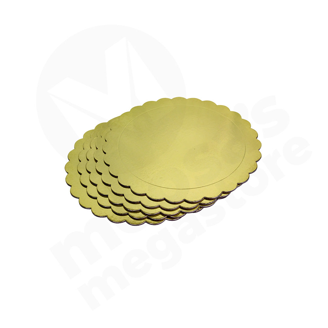 Cake Board Foil 25Cm Rnd Scallop Edge MoosasMegaStore cake-board-foil-25cm-rnd-scallop-edge-moosasmegastore