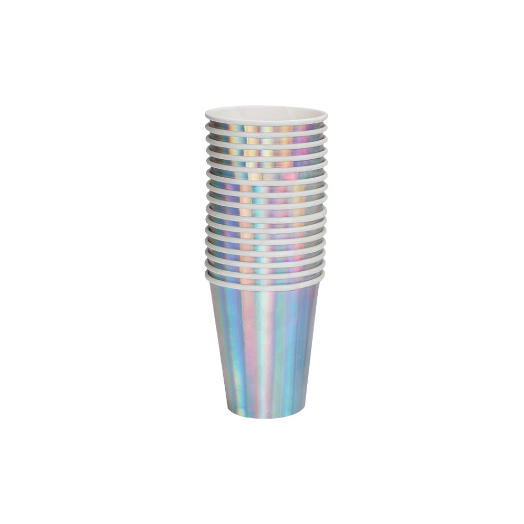 Paper Cup 10Pc Party Stripes/Stars Marble Assorted
