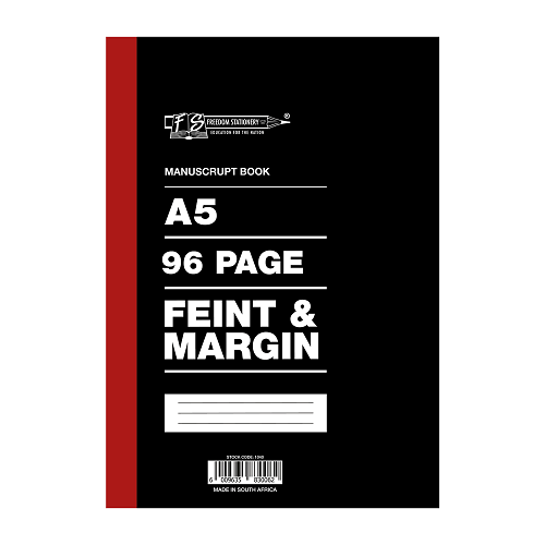 Fs Manuscript Book A5 96 Page Feint & Margin