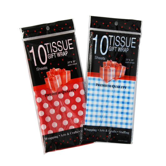 Tissue Wrap 10Pc Assorted Pattern