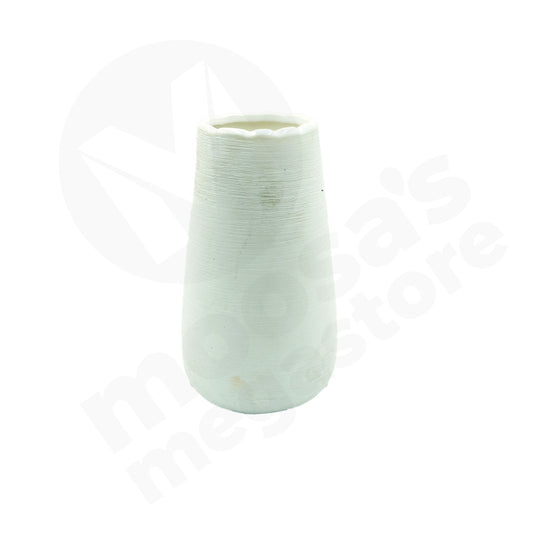 Vase Porcelain 25X10Cm Plain Embossed