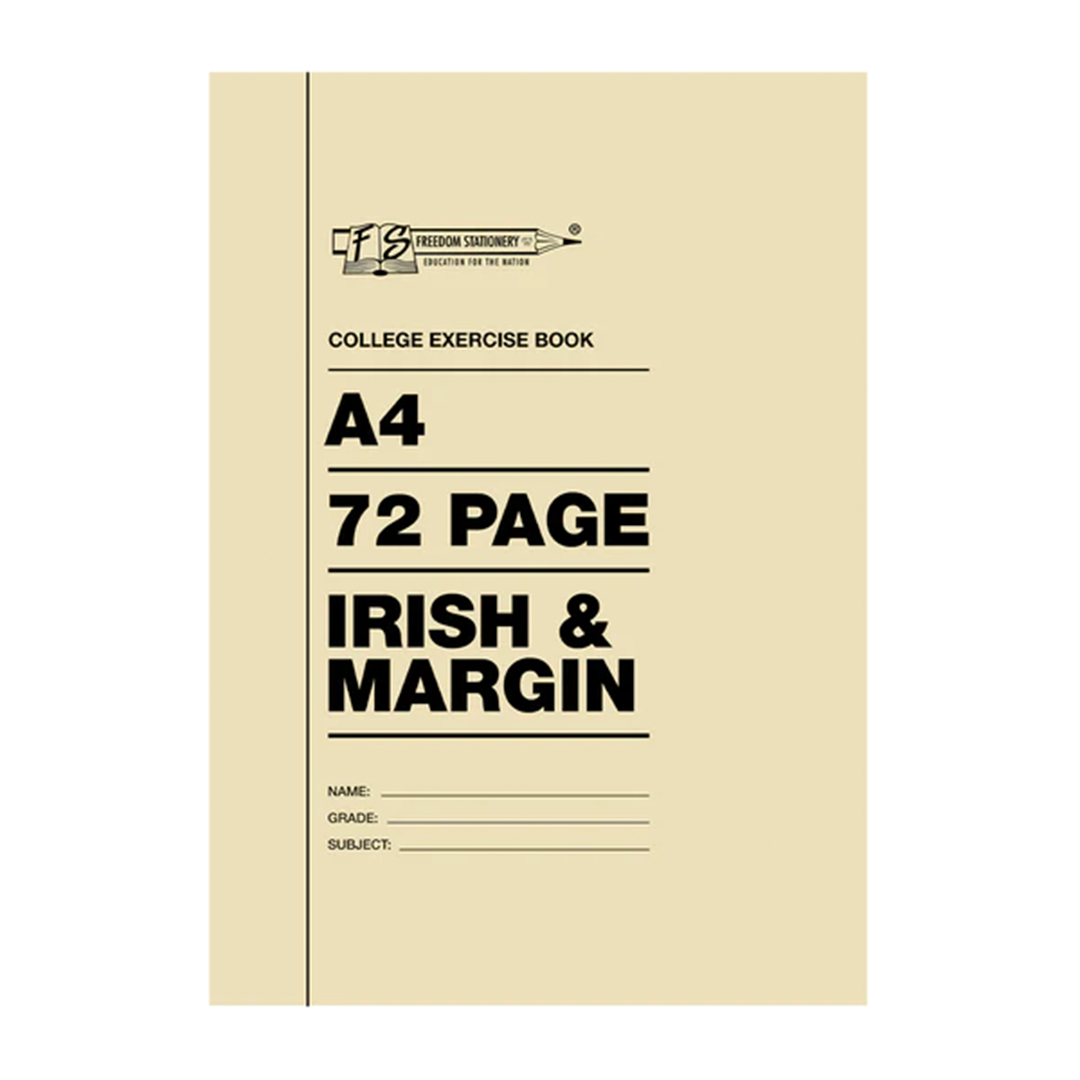 College Exercise Book A4 72 Irish MoosasMegaStore college-exercise-book-a4-72-irish-moosasmegastore