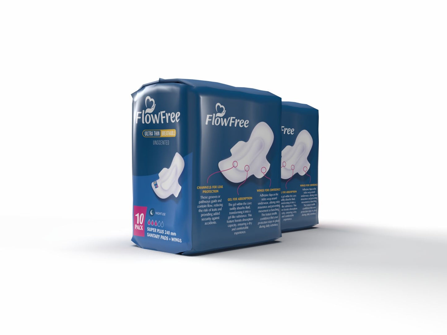 Flowfree Sanitary Pads 10'S Assorted