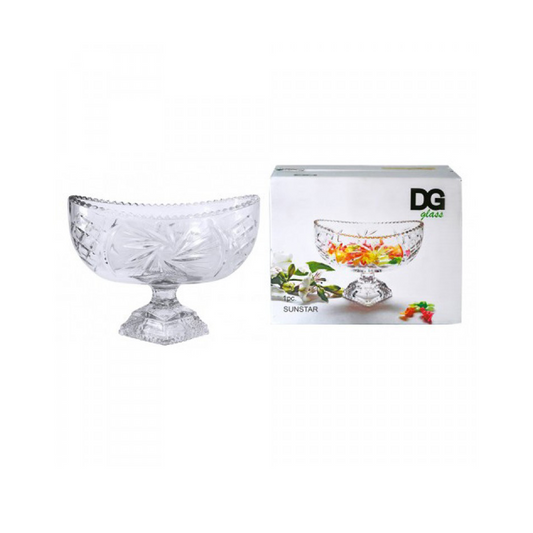Candy Bowl 15X10Cm Footed Clear Embossed Sunstar