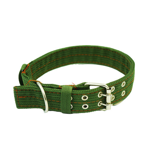 Dog Collar 67X4Cm 4Layer Green Canvas