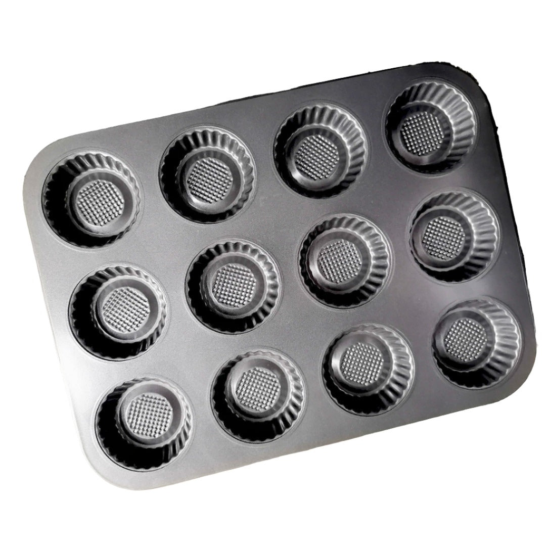 Bakeware Muffin 12Cup 35X26Cm Embossed Assorted