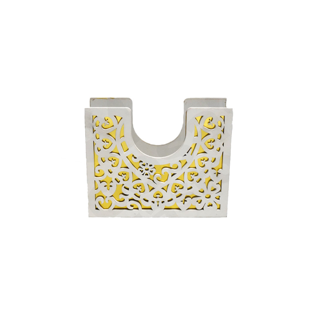 Serviette Holder 18X15Cm Wooden Laser Cut Design