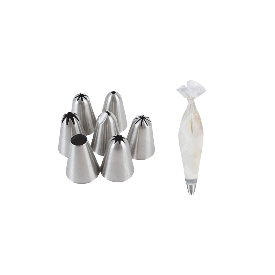 Cake Decorating Set With 9 Nozzles / Icing Bag