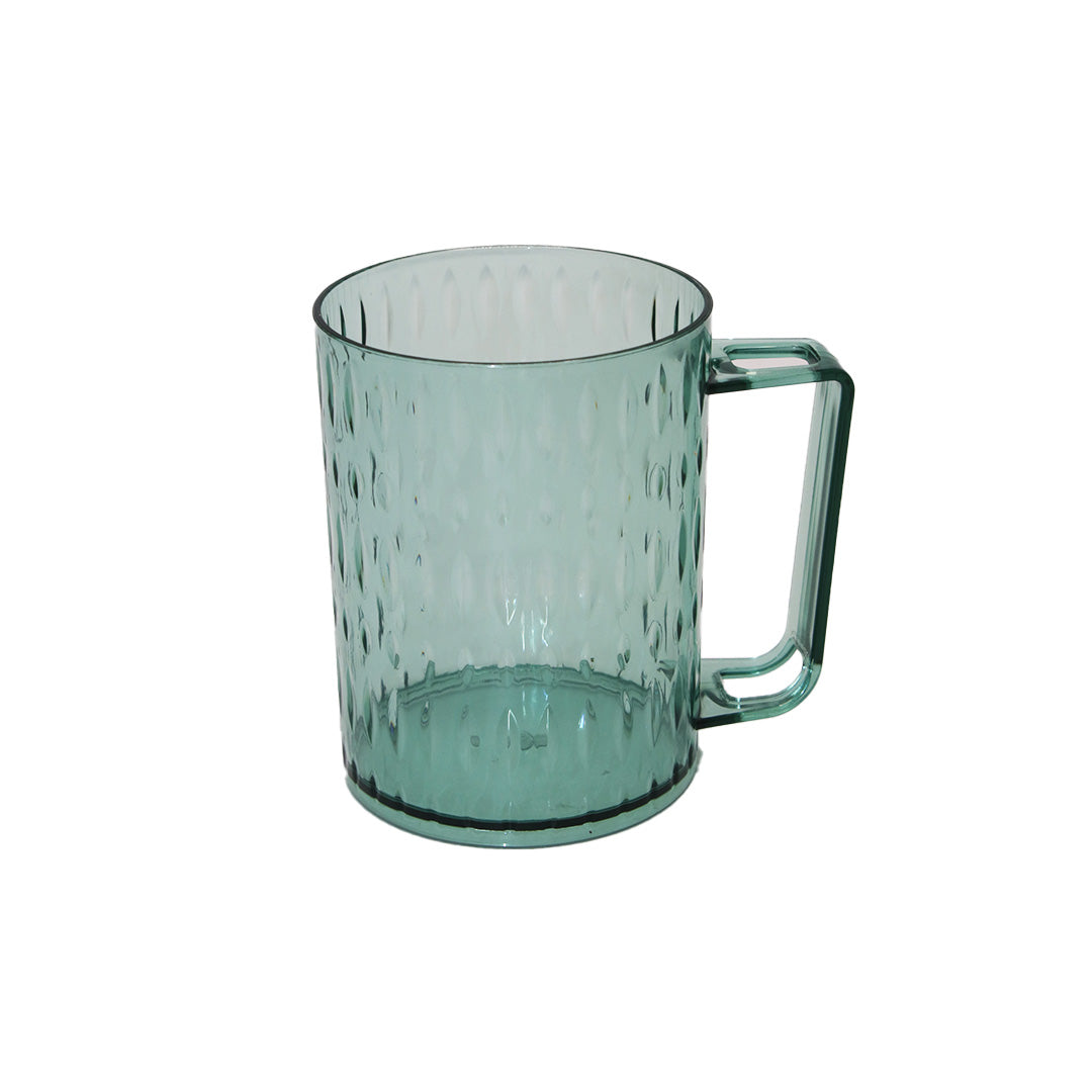 Mug 10X8Cm Embossed Clear Plastic