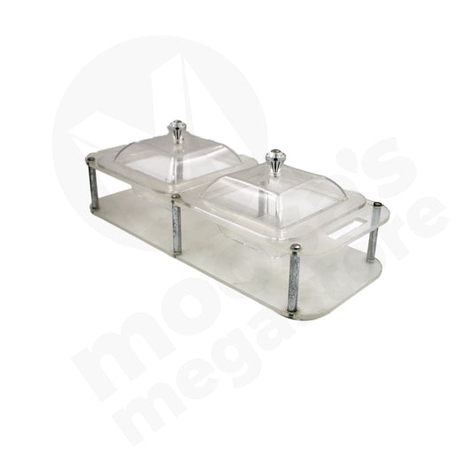Snack Server 2 Division  With Stand Acrylic