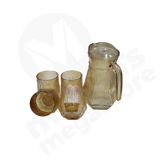 Water Set 5Pc Tinted Assorted Fandeeki