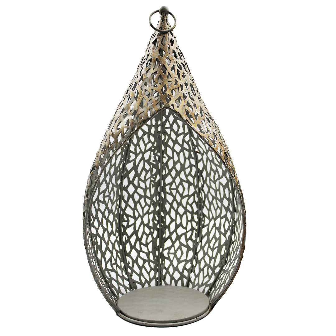 Candle Holder 40Cm Metal Hammock Shape