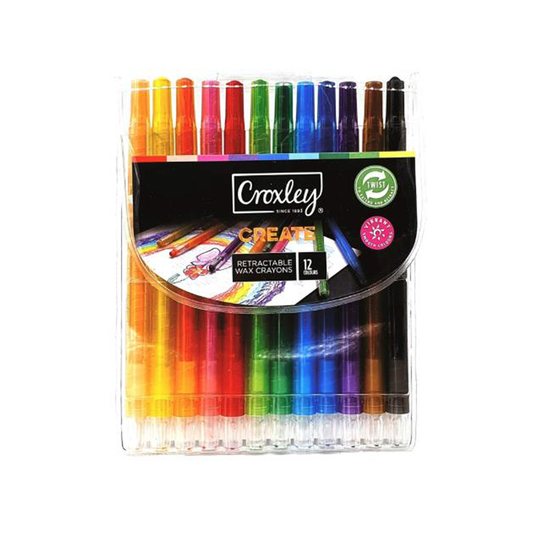 Croxley Crayon 12Pc Retractable