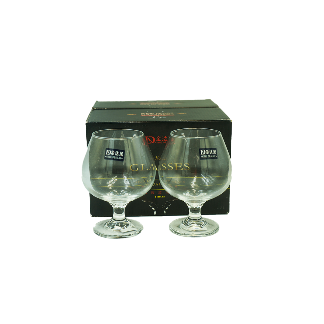 Tumbler 4Pc 14X7Cm Brandy Baloon Shape King Dealy