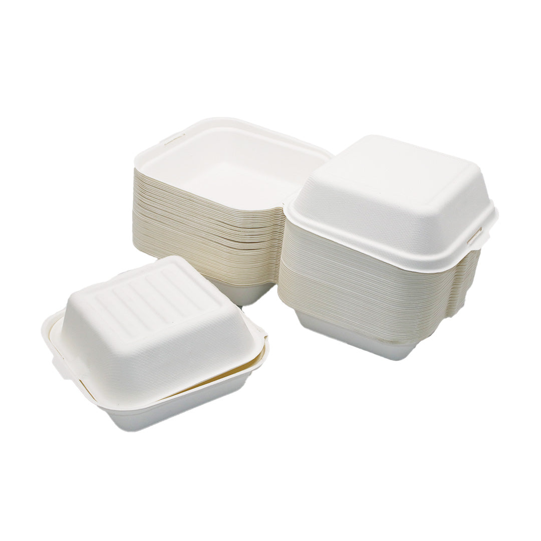 Takeaway Container 50Pc 15Cm Square Bio Pack