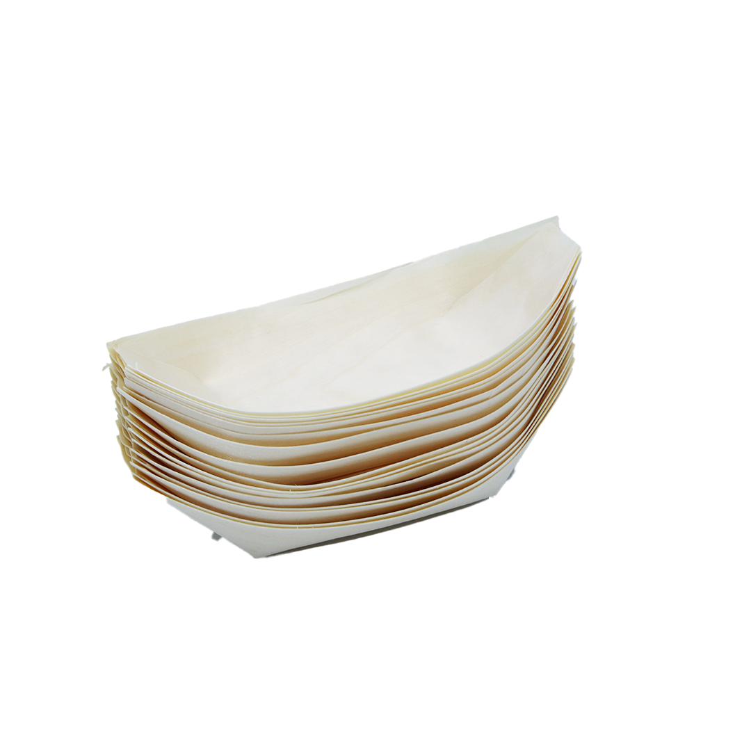 Bamboo Boat 20Pc 17X8Cm