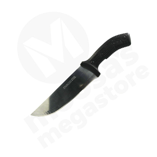 Butcher Knife 6Inch Embossed Black Plastic Handle