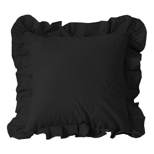 Pillow Case Black Continental  Frill Richmo