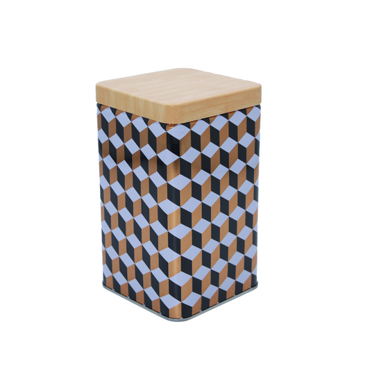 Canister 15X9Cm Square Metal