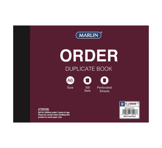 Marlin Order Book Duplicate A6/100