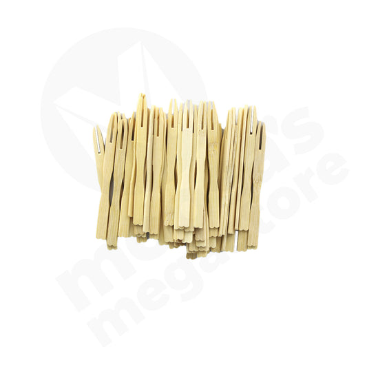 Fruit Fork 9Cm X 100Pc Bamboo