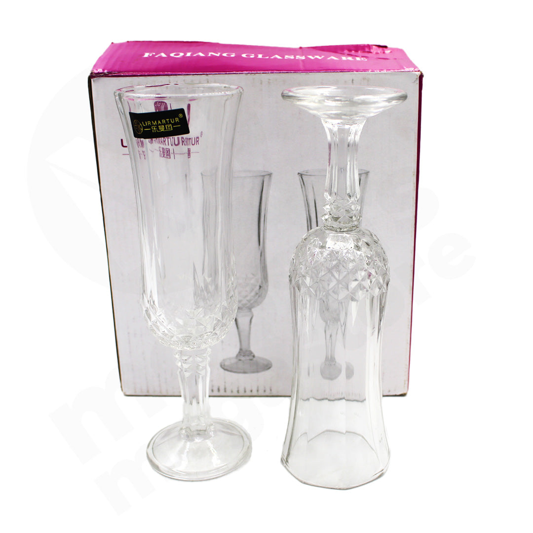 Tumbler 6Pc Champagne Clear Embos Lirmartur