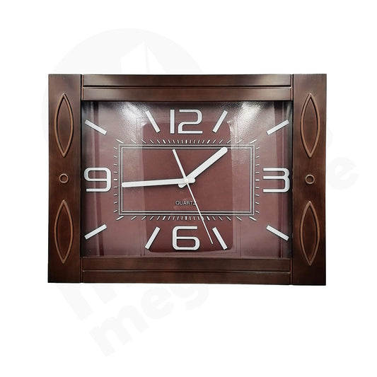 Clock Image 44X33.5Cm Rectangular Wooden Look