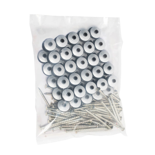 Roofing Screws + Washers 100Pc 75Mm Glo