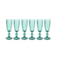 Champagne Glass 6Pc Tinted