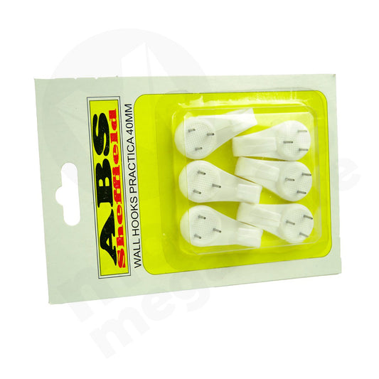 Hooks 6Pc Wall 40Mm Abs