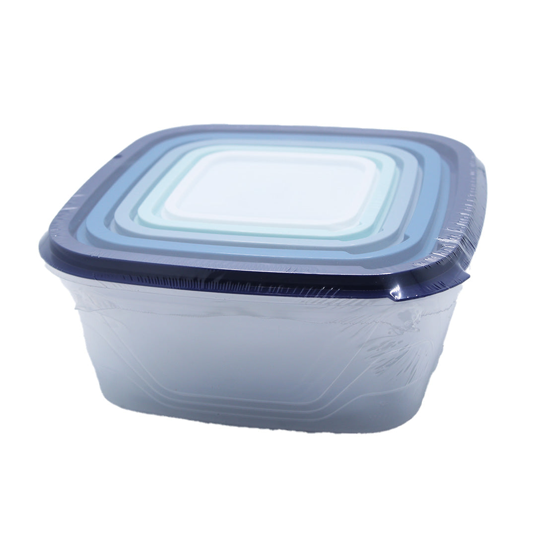 Container 5Pc 23Cm Square Rainbow