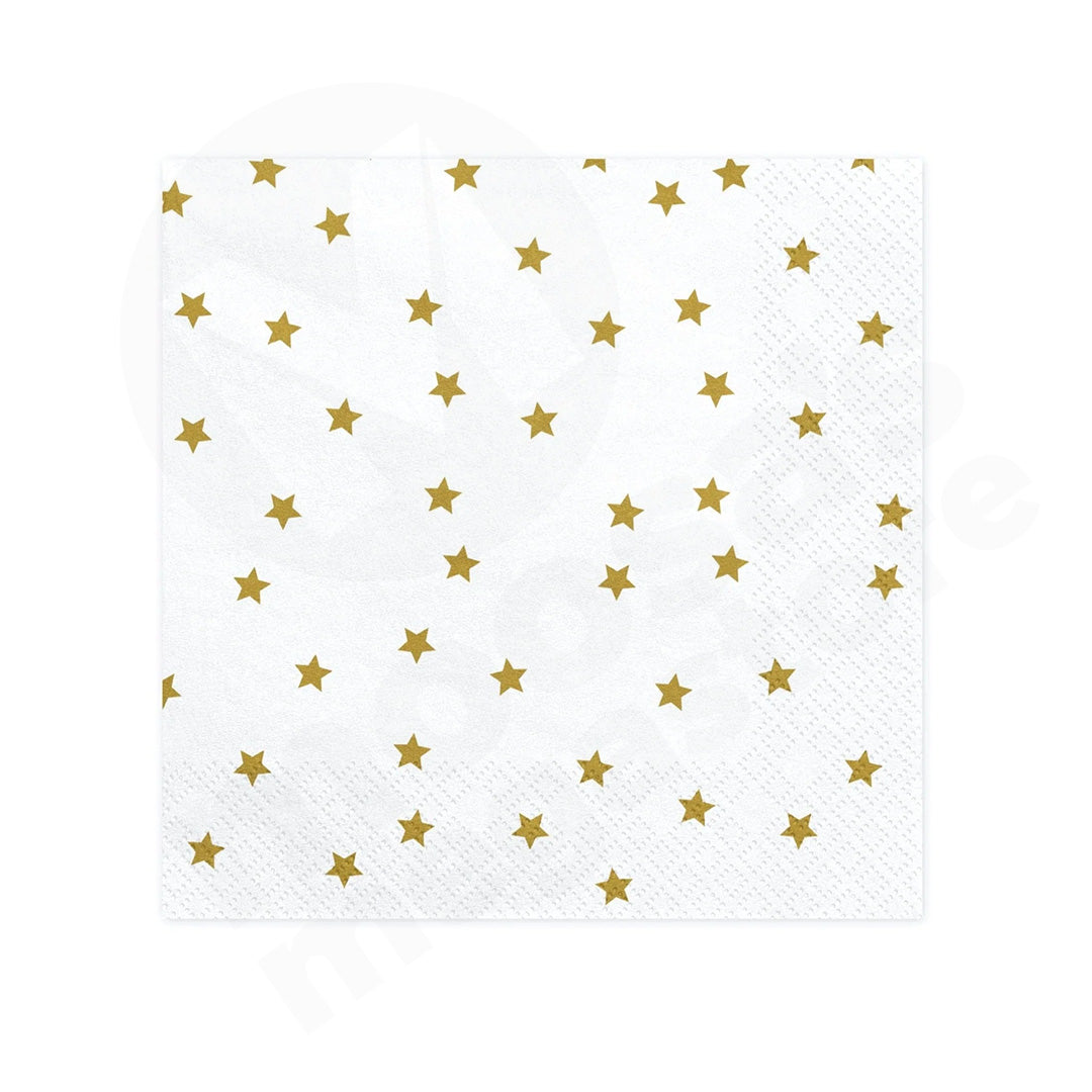 Serviette 16/20Pc 2Ply Gold/Silver Foiling/Marble