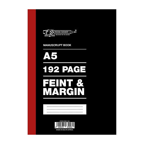 Manuscript Book A5/192Page Feint & Margin