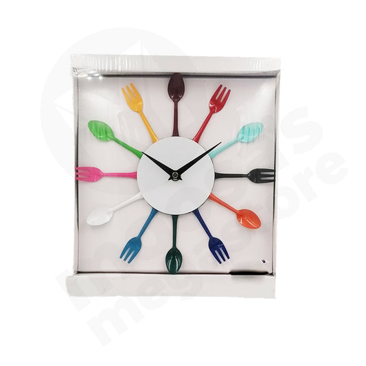 Clock Kitchen  24Cm Spoon/Fork