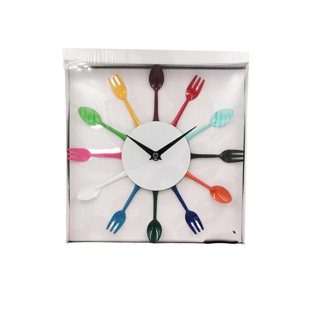 Clock Kitchen 24Cm Spoon/Fork
