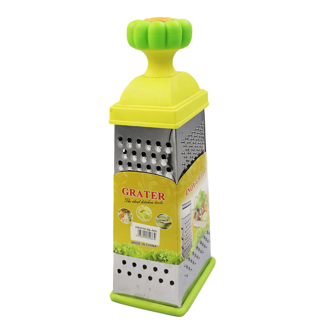 Grater 4Sided 18Cm Plastic Base /Handle