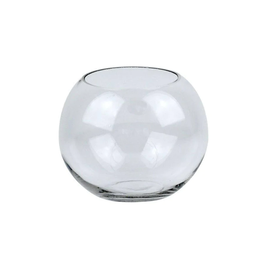 Vase Glass Bubble 18X16Cm Clear Glass