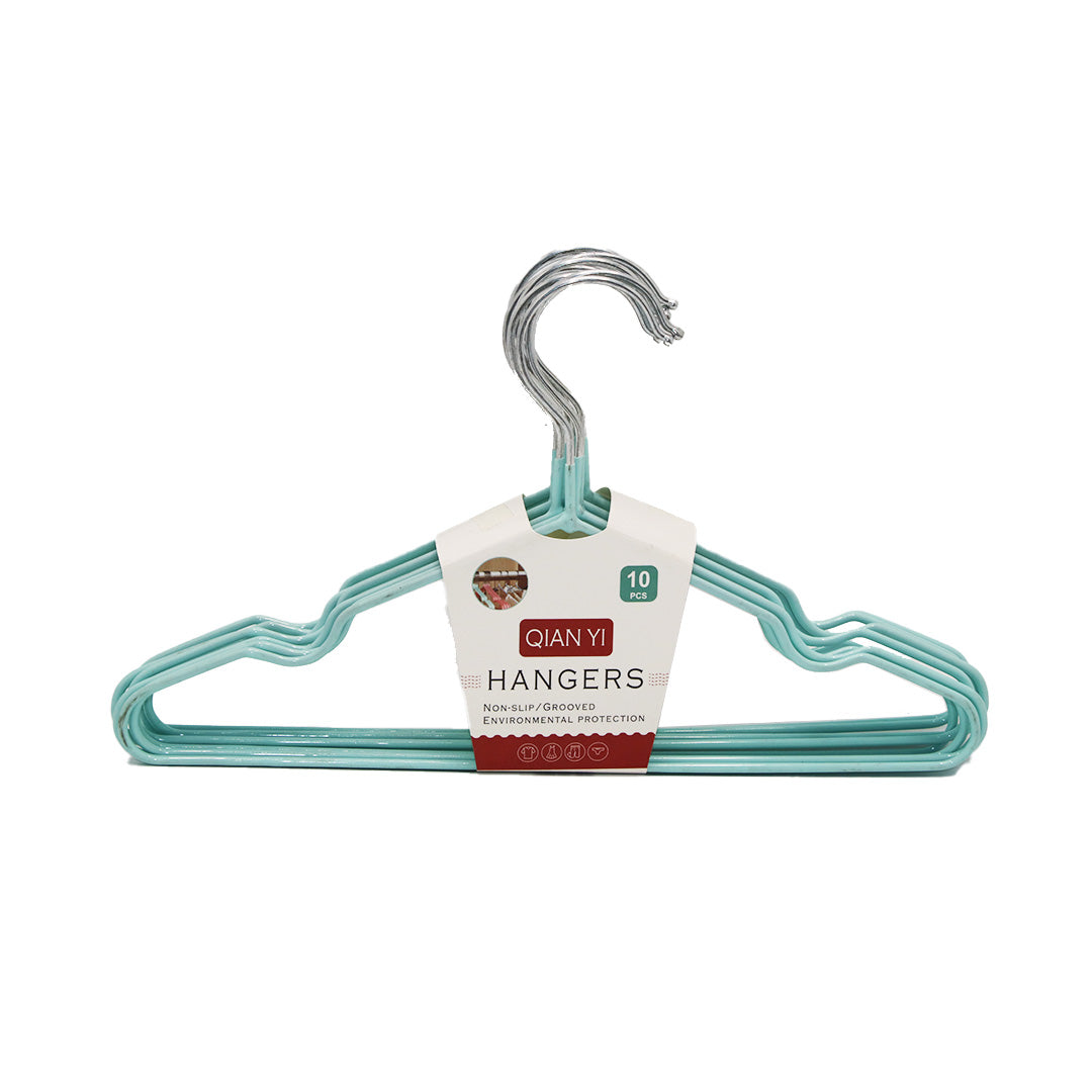 Hanger 10Pc Kiddies Pvc Coated Silver Handle